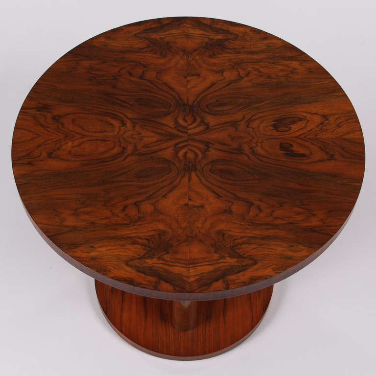 French Art Deco Walnut Side Table, 1930s 2