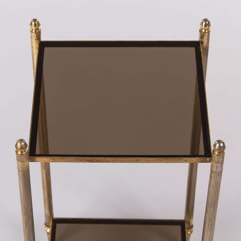 French Vintage Maison Bagues Brass Side Table