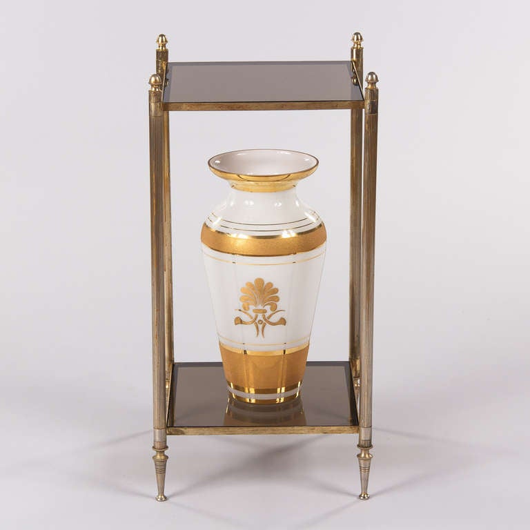 Vintage Maison Bagues Brass Side Table In Good Condition In Austin, TX