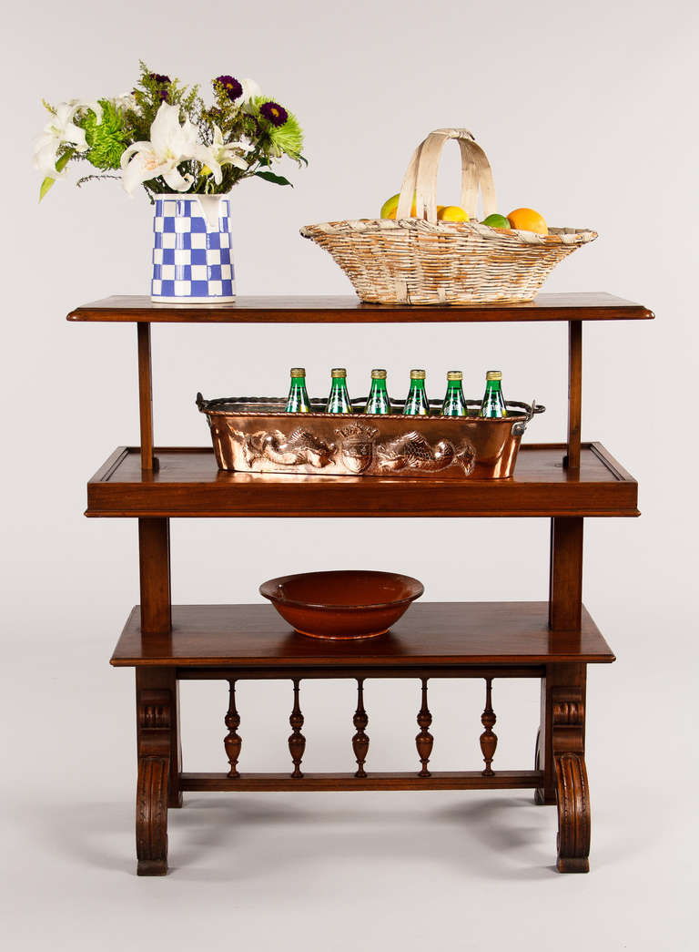 Revival Rare Henri II Style Serving Table