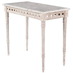 French Louis XVI Style Painted Console Table, Early 1900s