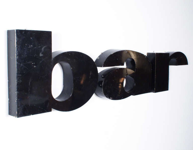 BAR Decorative Metal Sign from France