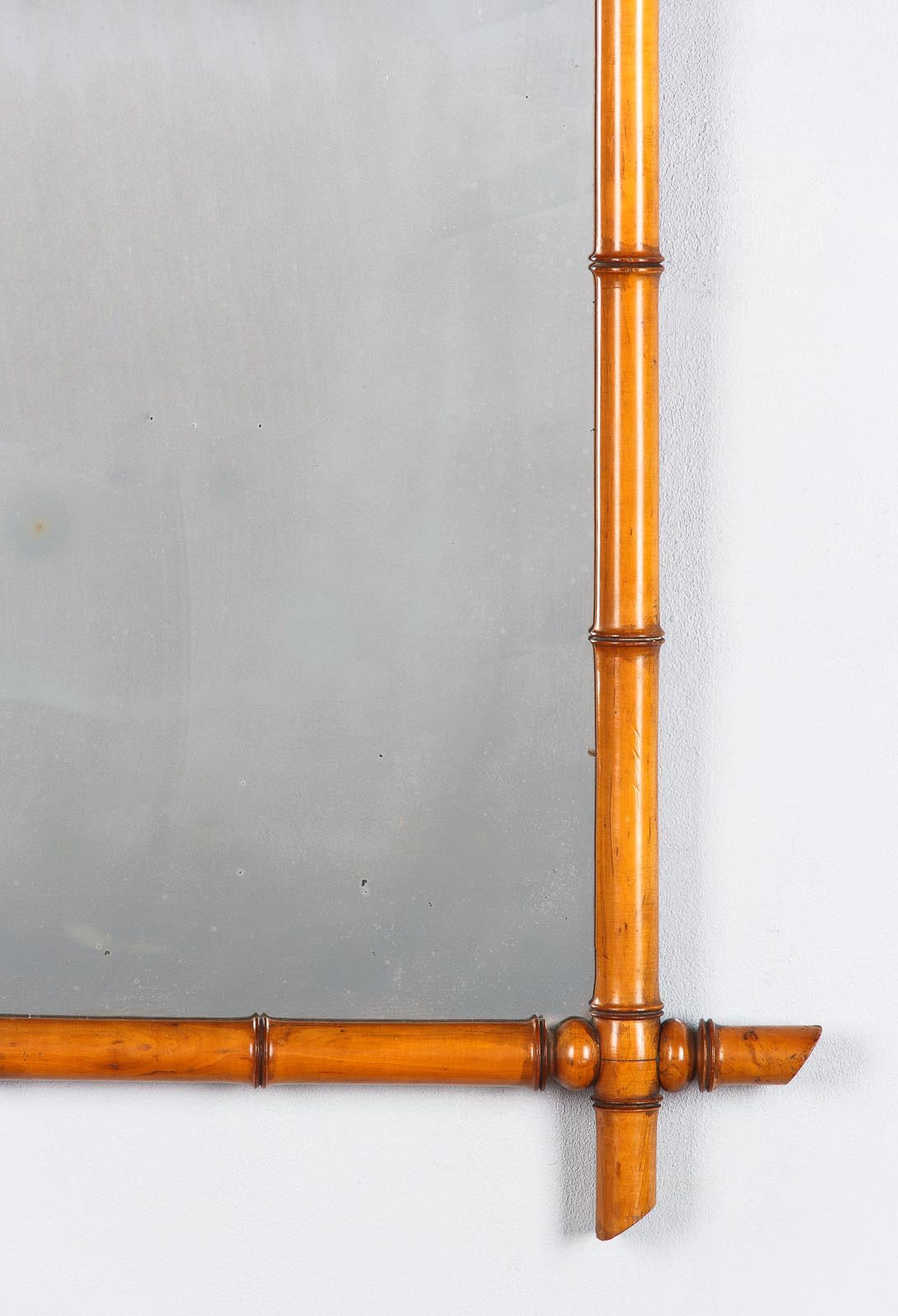 20th Century French Faux-Bamboo Style Mirror, circa 1920s