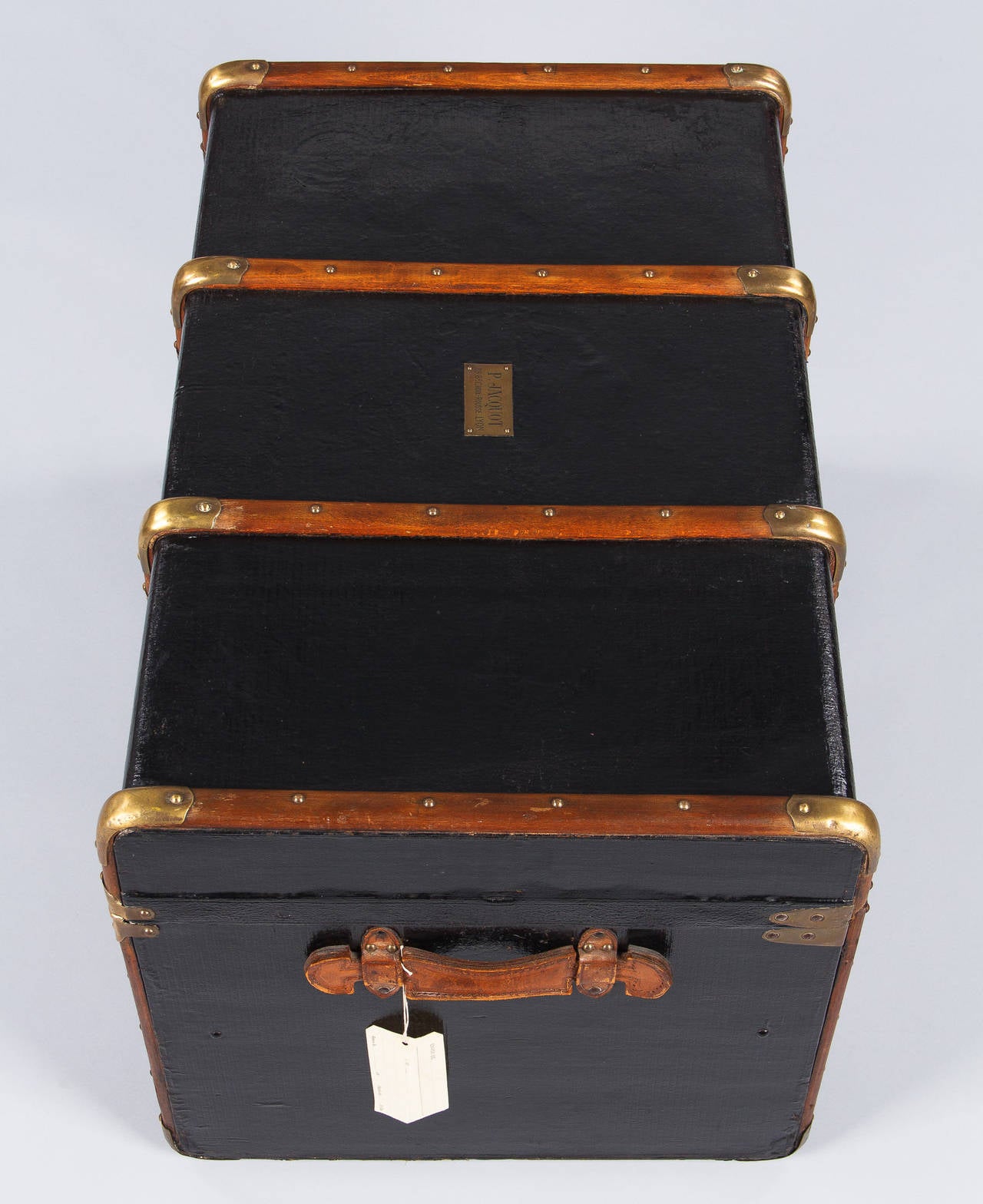 1900s French Black Traveling Trunk 4