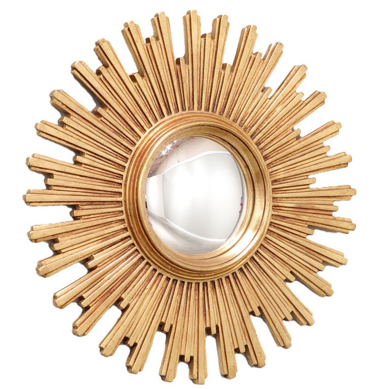 Vintage Convex Sunburst Mirror