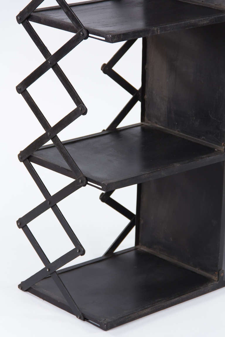 French Vintage Industrial Iron Shelves, 1970s 3