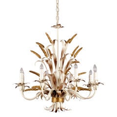 Vintage French Chandelier with Wheat Motifs