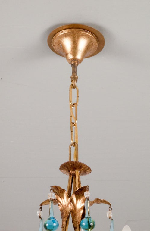 Mid-20th Century Mid-Century Tear Drop Crystal Chandelier