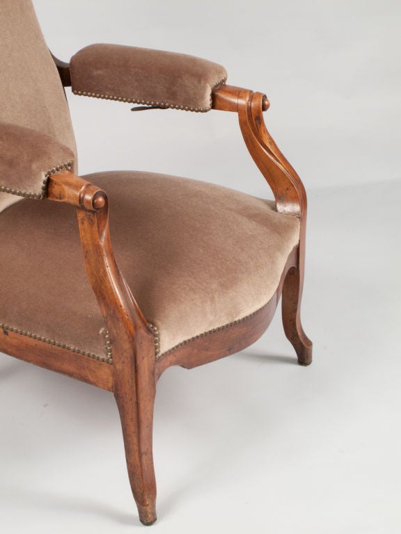 19th Century Faux-Pair of Voltaire Armchairs