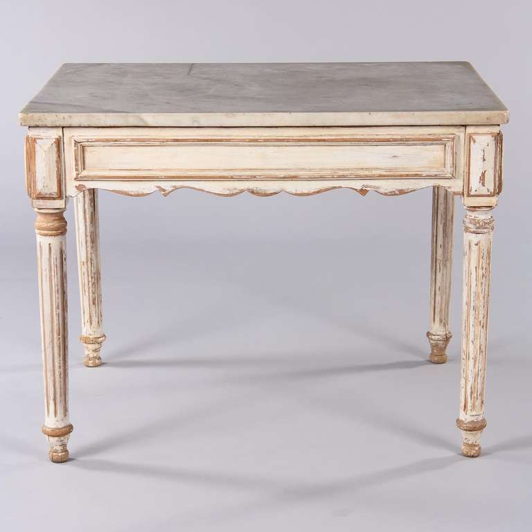 French Louis XVI Painted Hunting Table, 19th Century 1