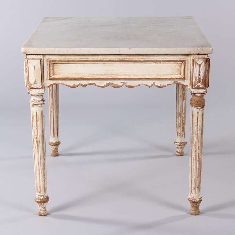 French Louis XVI Painted Hunting Table, 19th Century 2