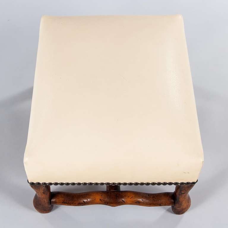 French Louis XIV Style Os de Mouton Ottoman