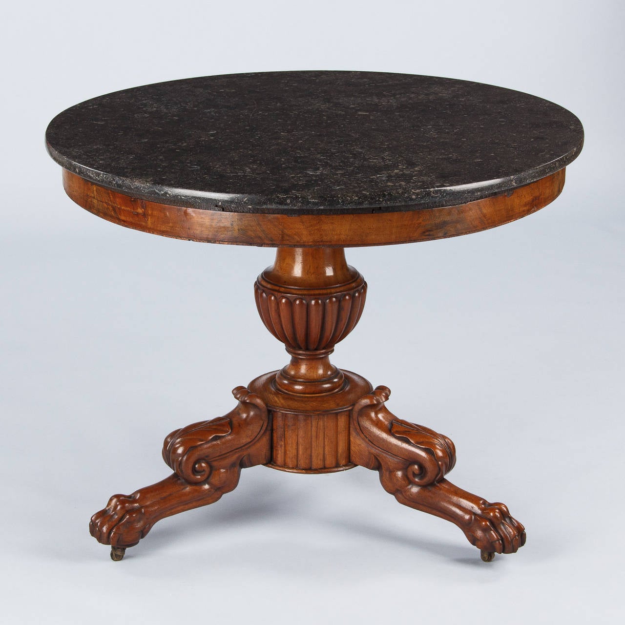 French Napoleon III Marble-Top Pedestal Table, 1870s 6