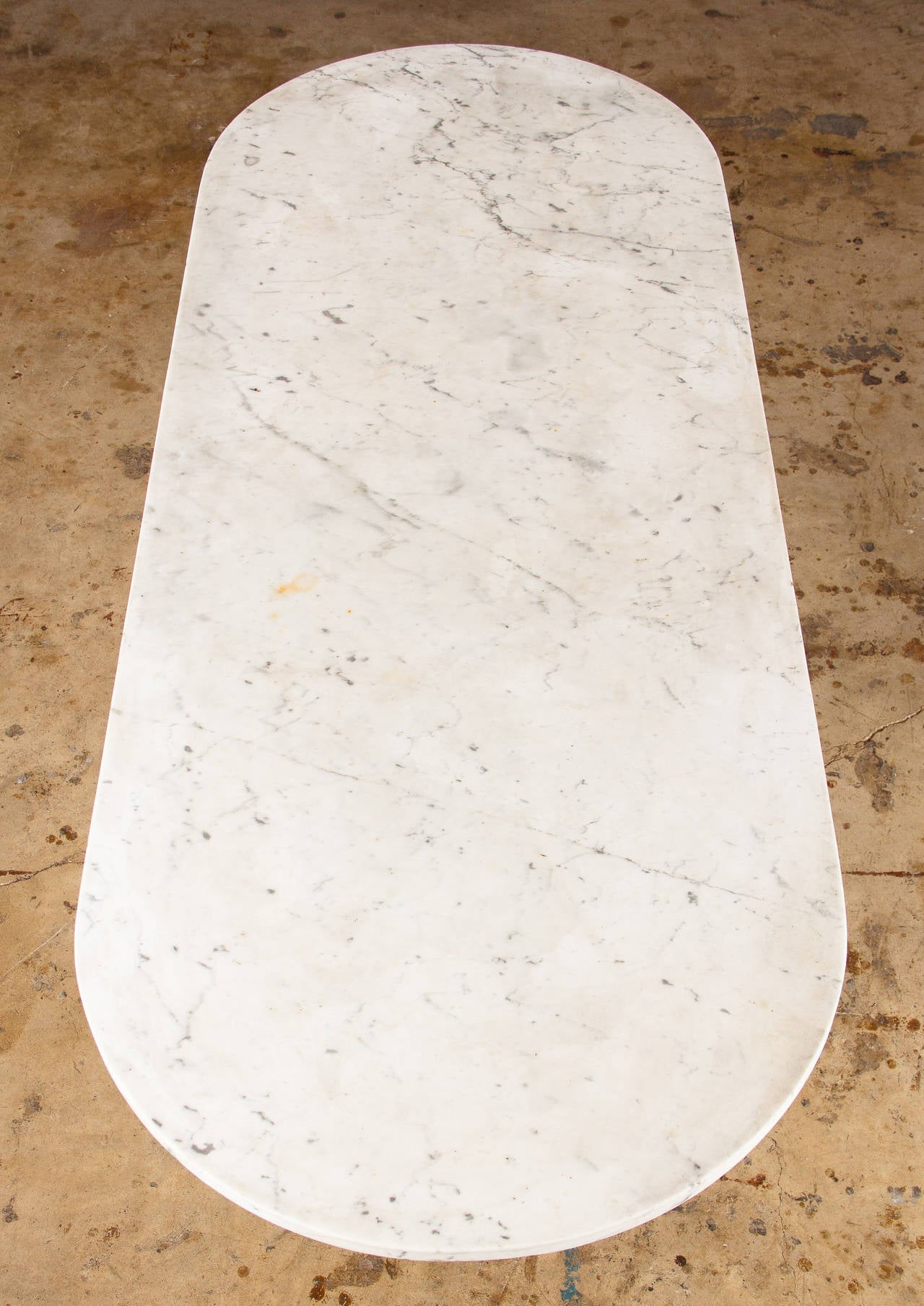 oval marble bistro table