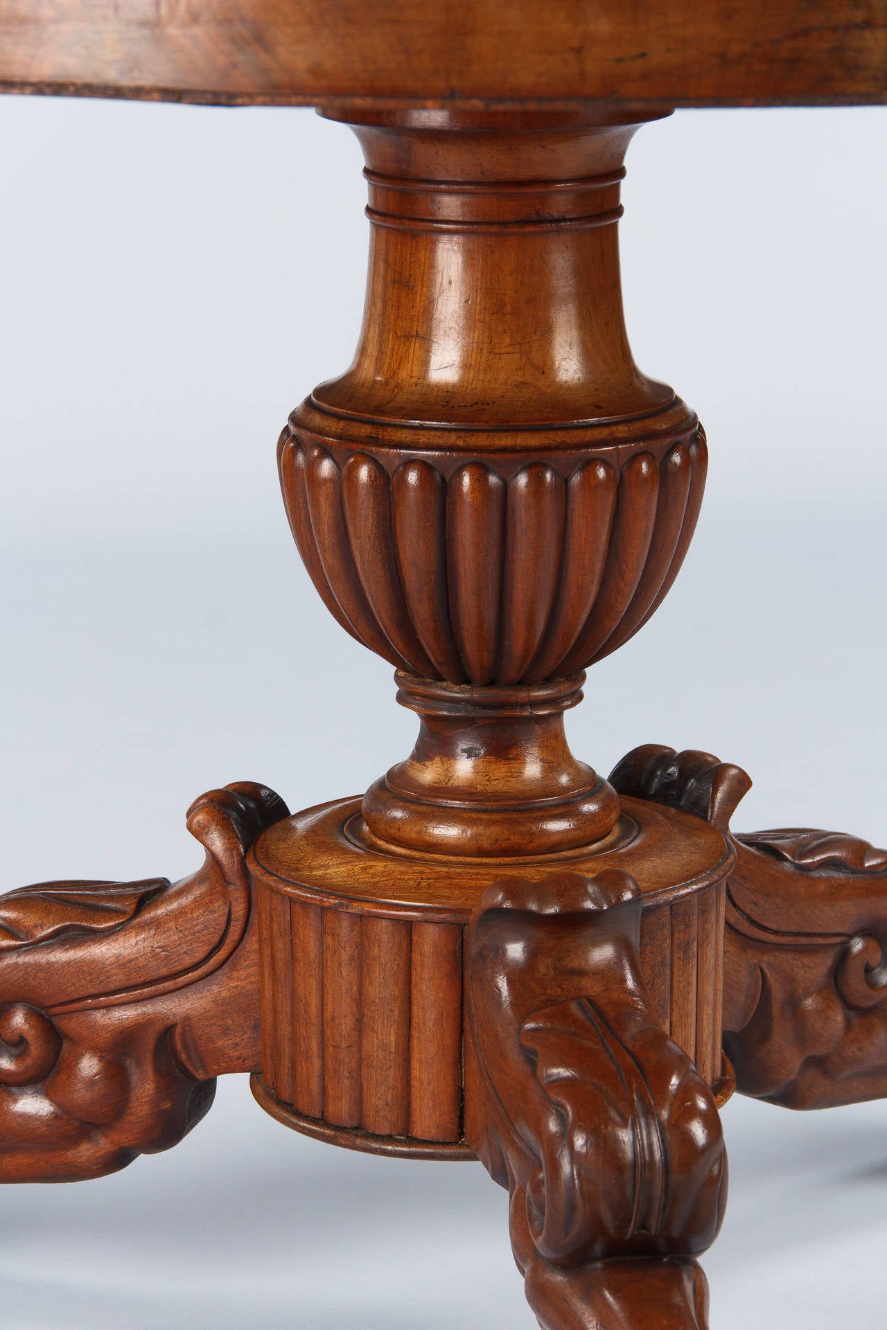 French Napoleon III Marble-Top Pedestal Table, 1870s 2