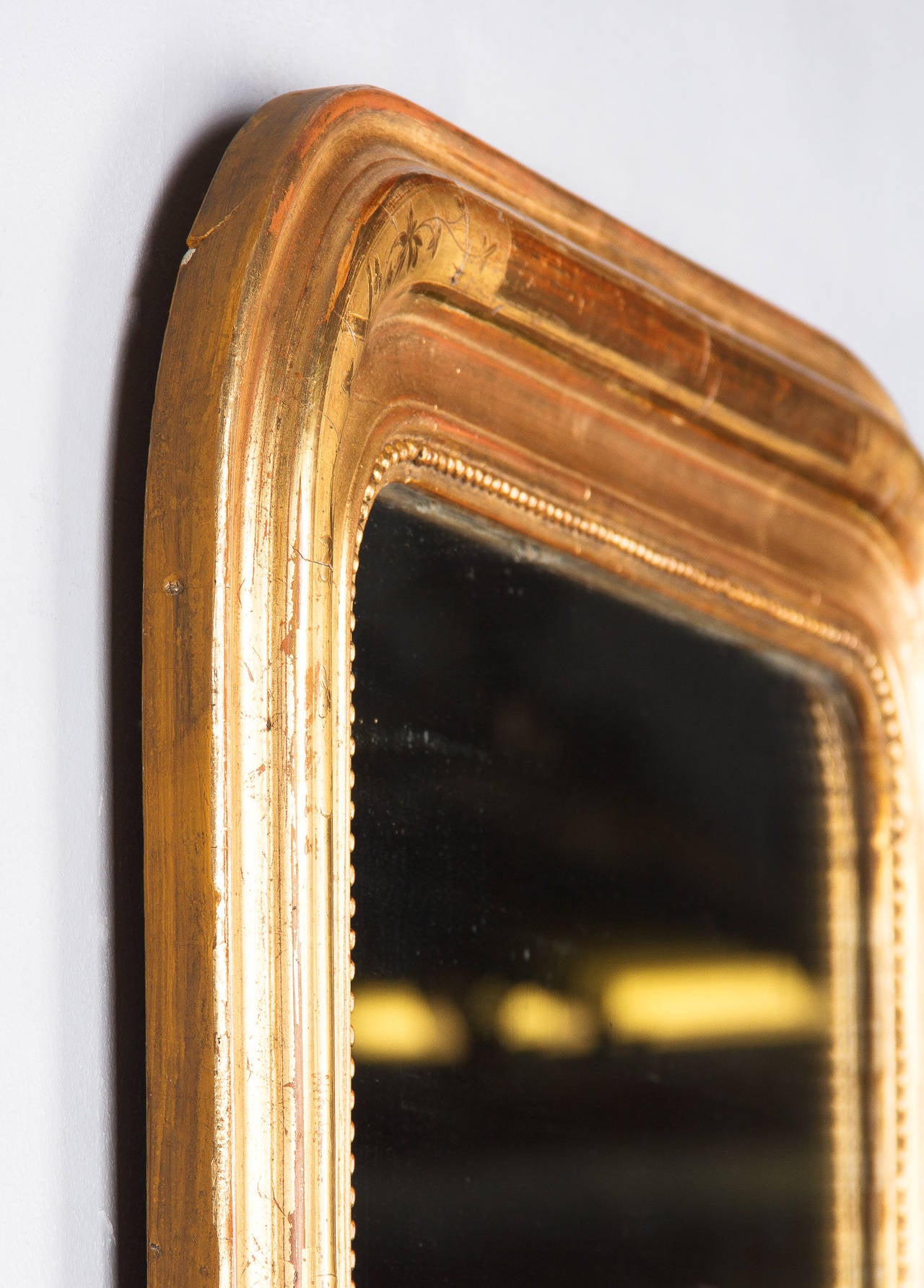 19th Century French Louis Philippe Gold Leaf Mirror 3