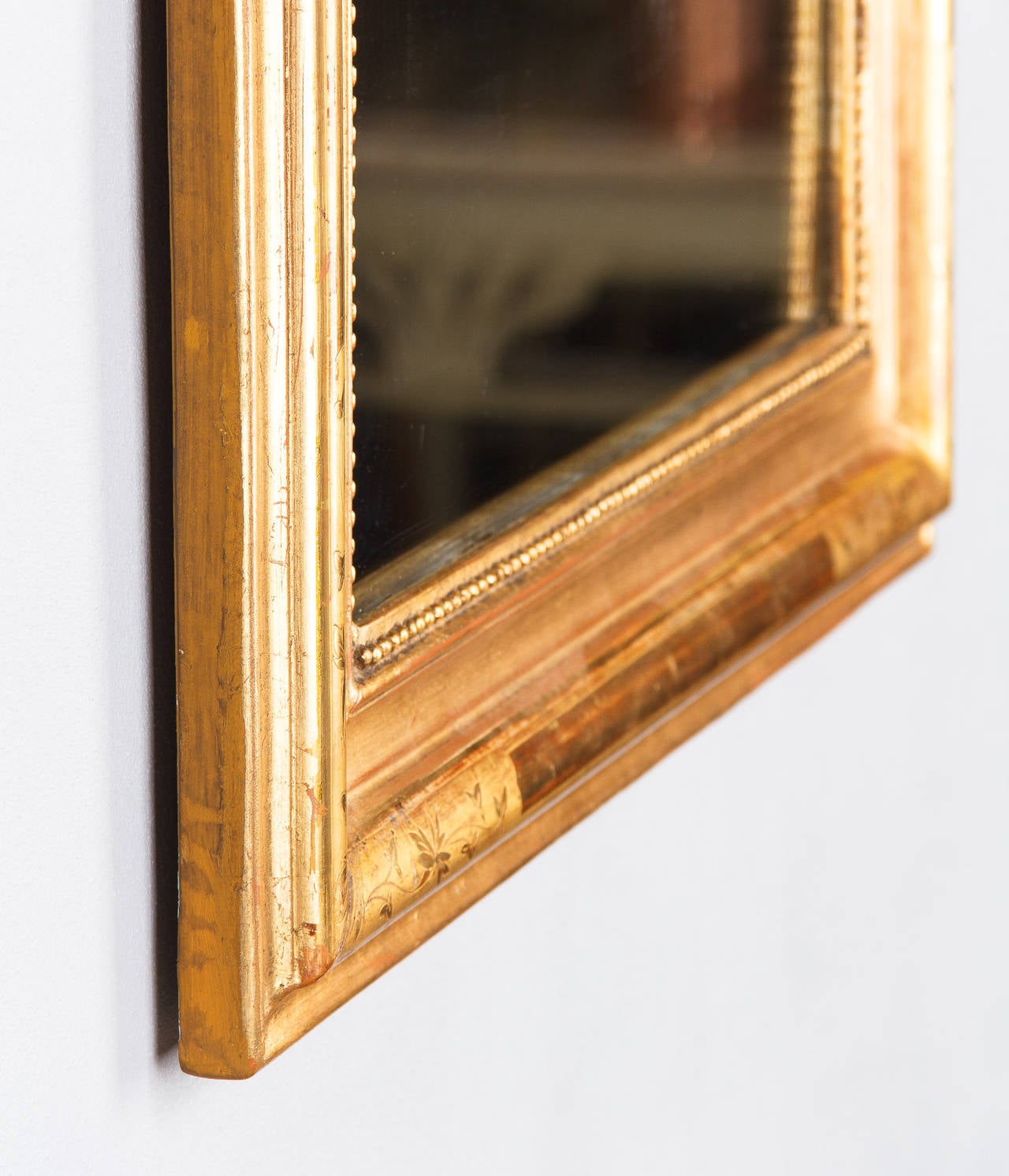 19th Century French Louis Philippe Gold Leaf Mirror 4