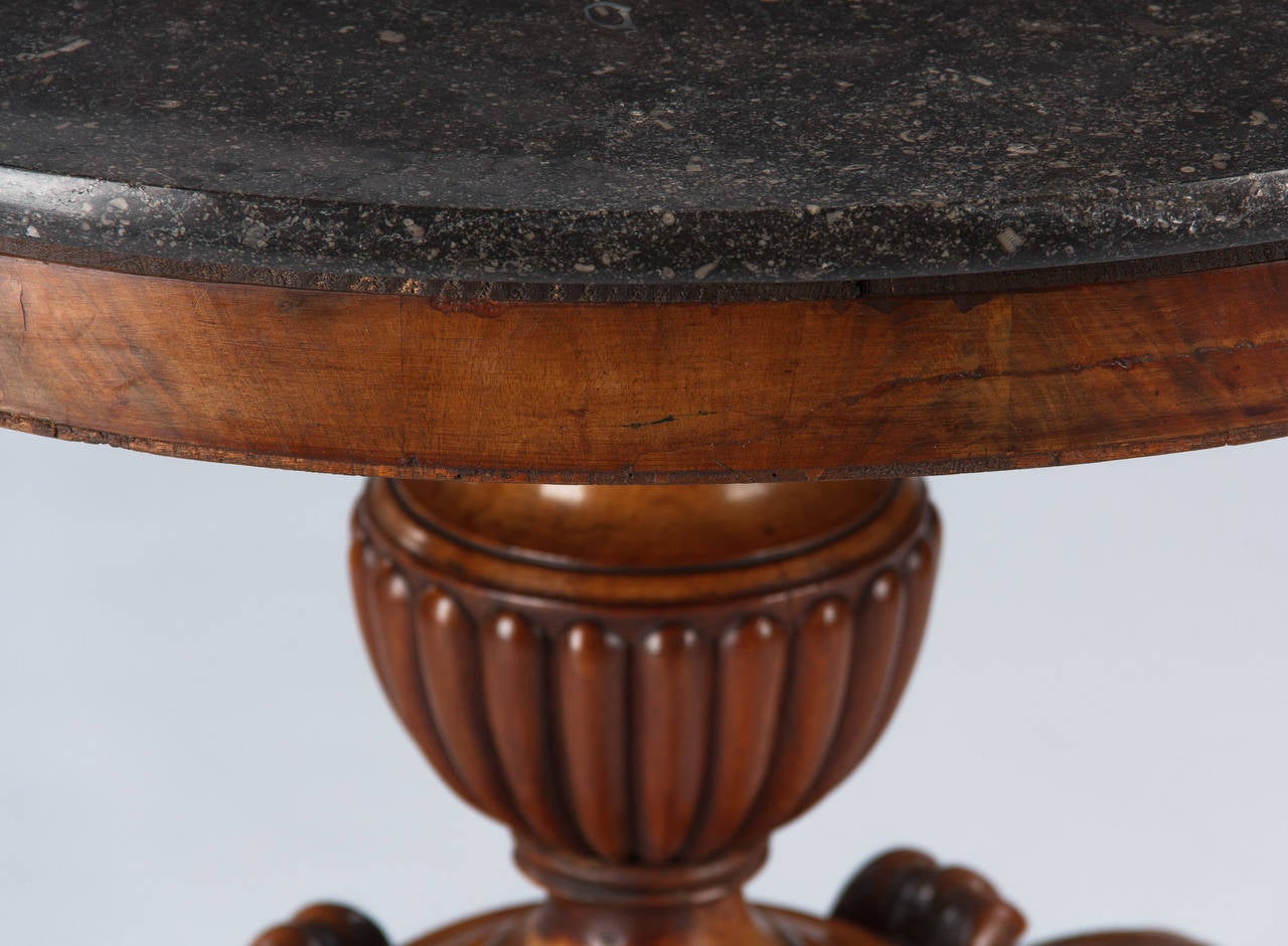 French Napoleon III Marble-Top Pedestal Table, 1870s 5