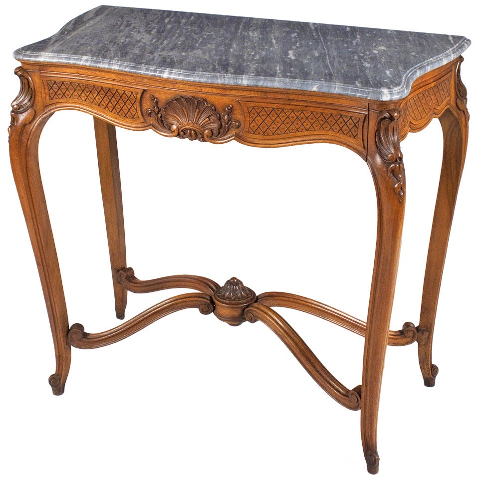 Louis XV Style Console with Marble Top