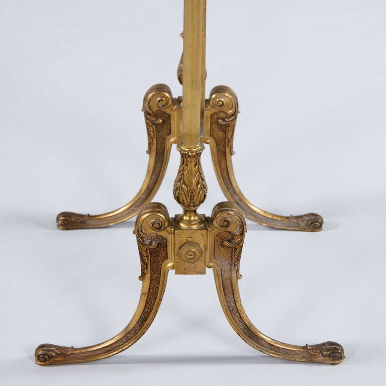 Brass French Cheval Mirror 