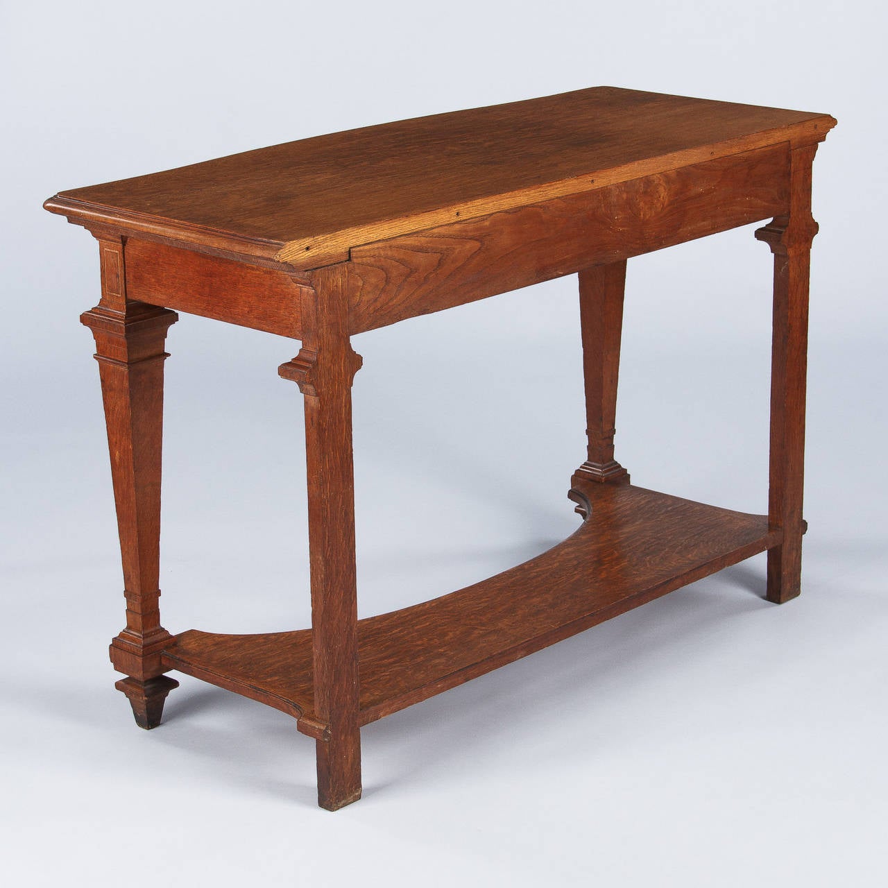French Louis XIV Style Oak Console Table, circa 1893 6