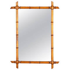 French Faux-Bamboo Style Mirror, circa 1920s 9
