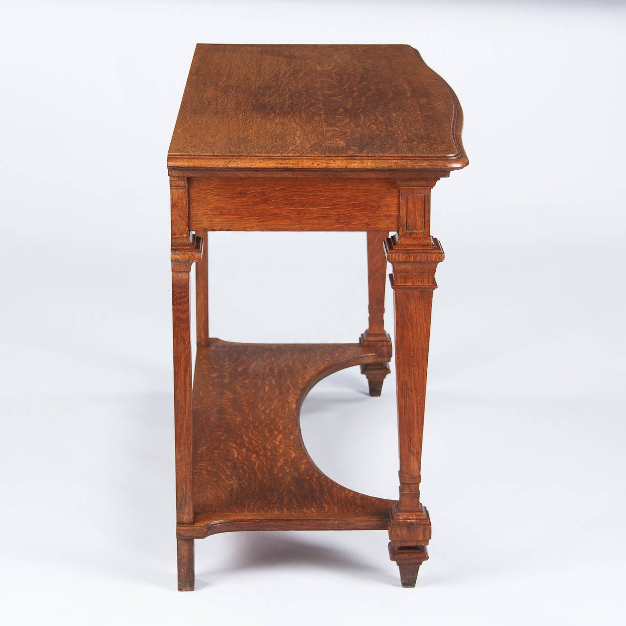 Late 19th Century French Louis XIV Style Oak Console Table, circa 1893