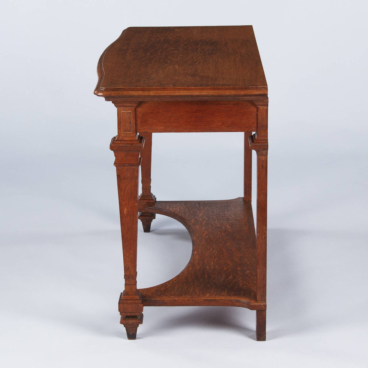 French Louis XIV Style Oak Console Table, circa 1893 4
