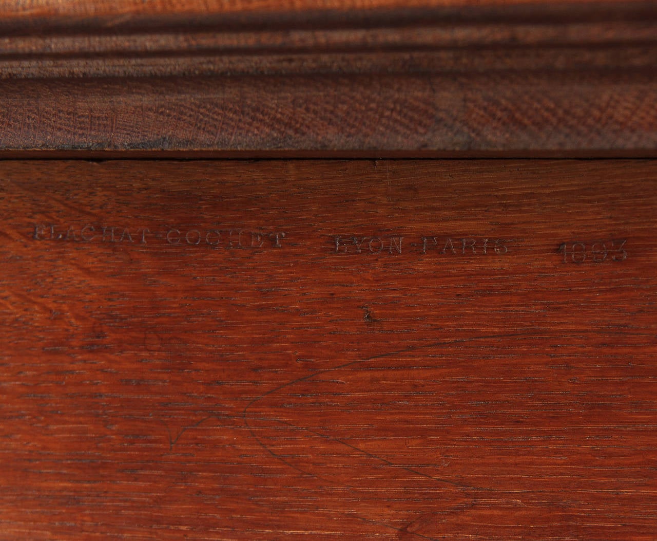 French Louis XIV Style Oak Console Table, circa 1893 5
