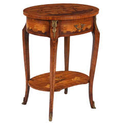Louis XV Style Marquetry Side Table