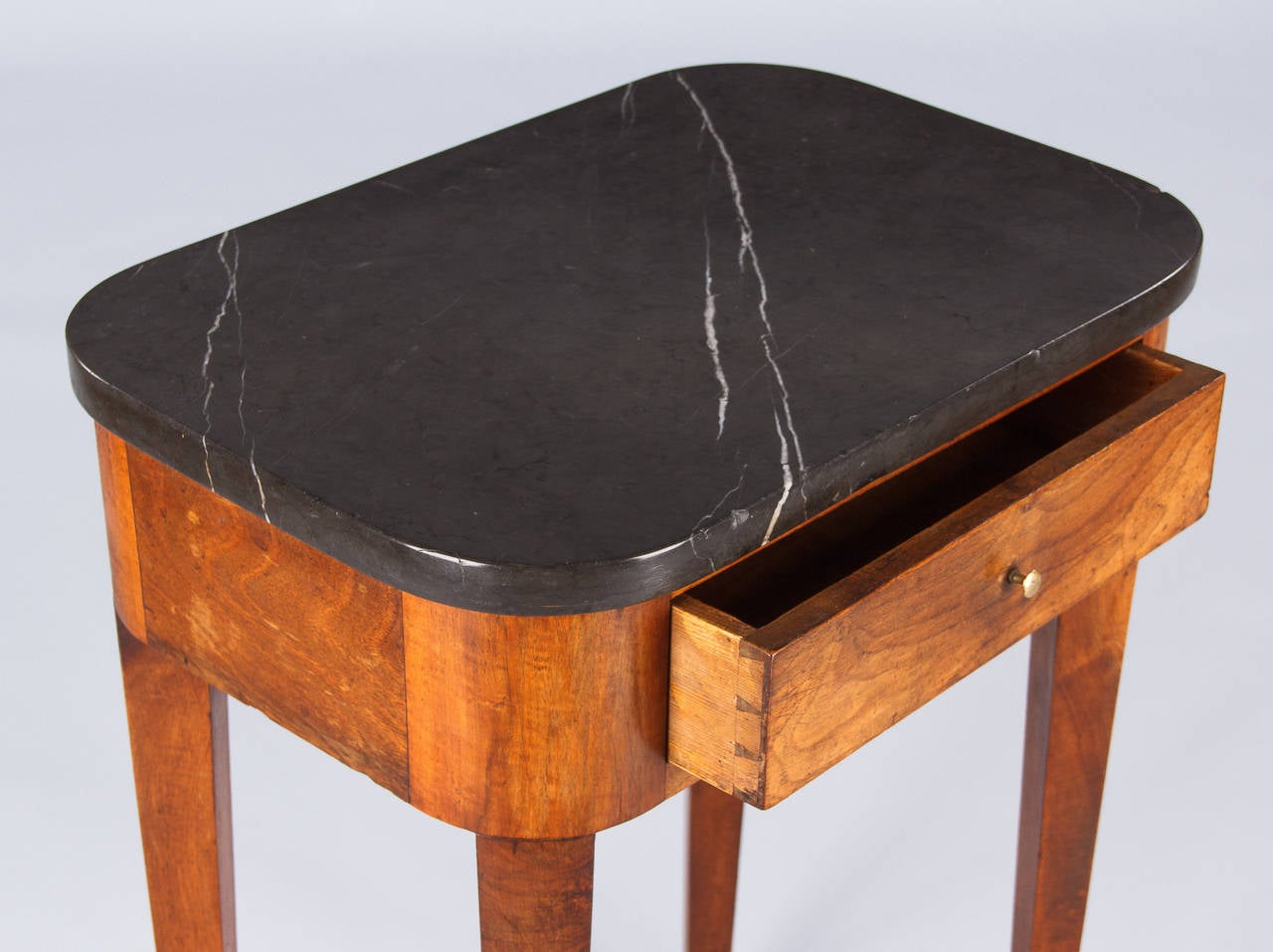 19th Century French Louis Philippe Marble-Top Side Table 2