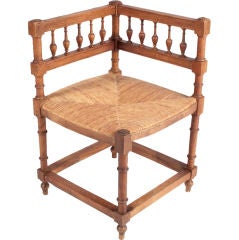 French "Coin de Feu" Corner Chair