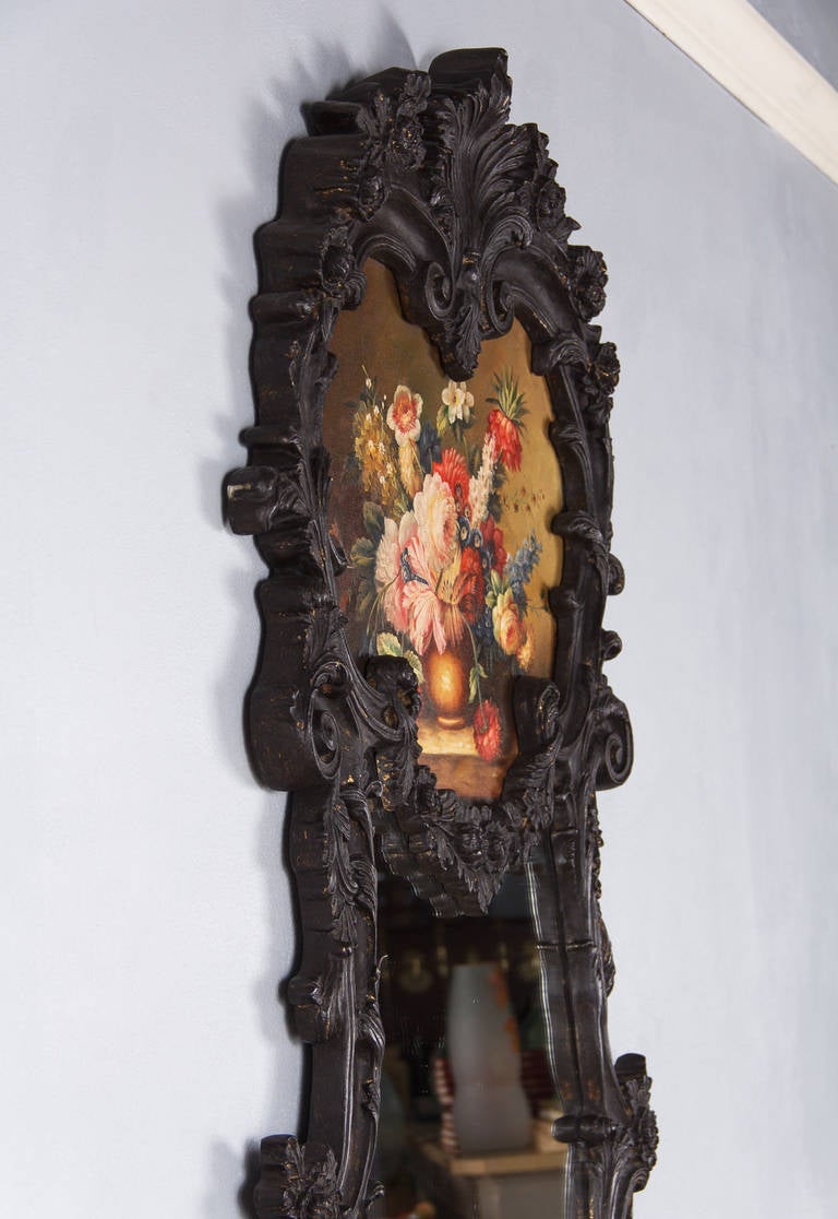 French Rococo Style Full Length Trumeau Mirror, 1920s 2