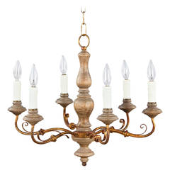 Italian Painted Wood and Gilt Metal Chandelier 10
