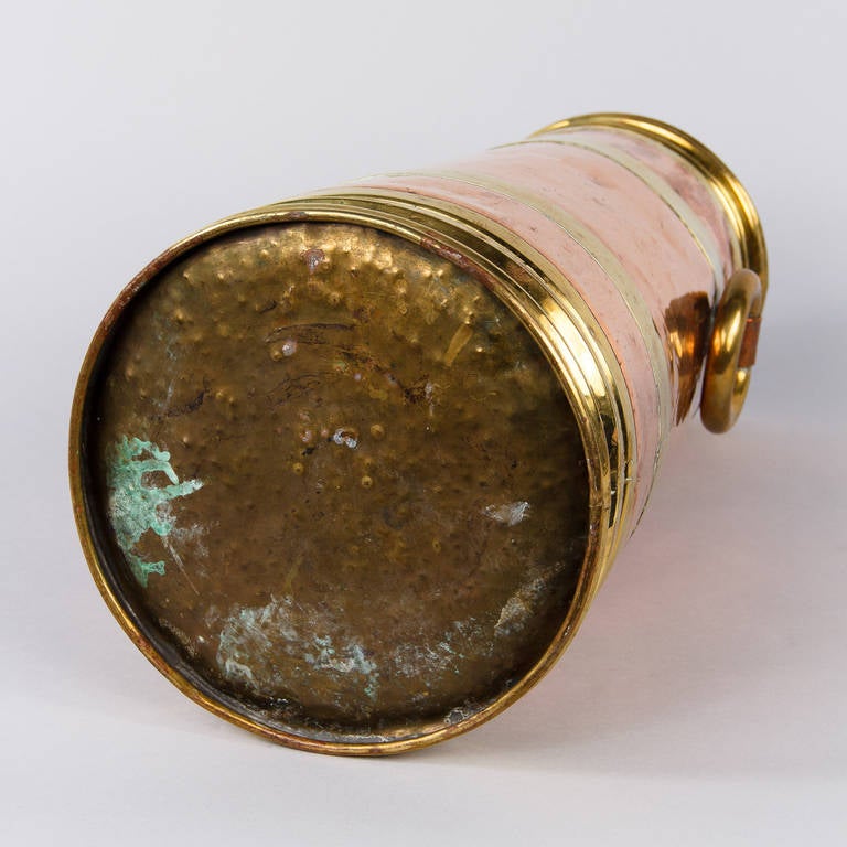 French Copper and Brass Umbrella Holder, Early 1900s 6