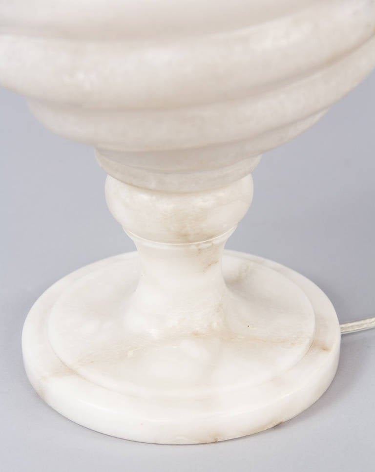 French Alabaster Torchere Lamp, 1940s 6