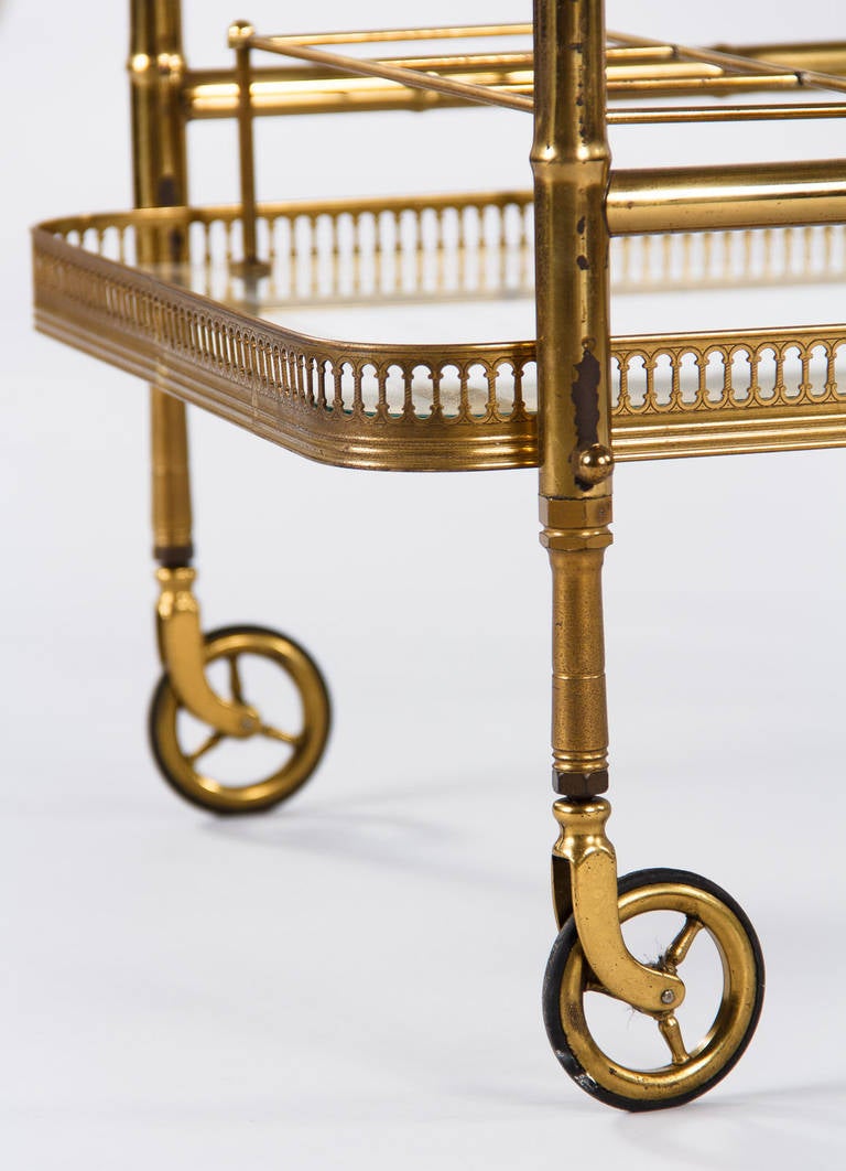 Mid-Century Modern Maison Bagues Brass Bar Cart
