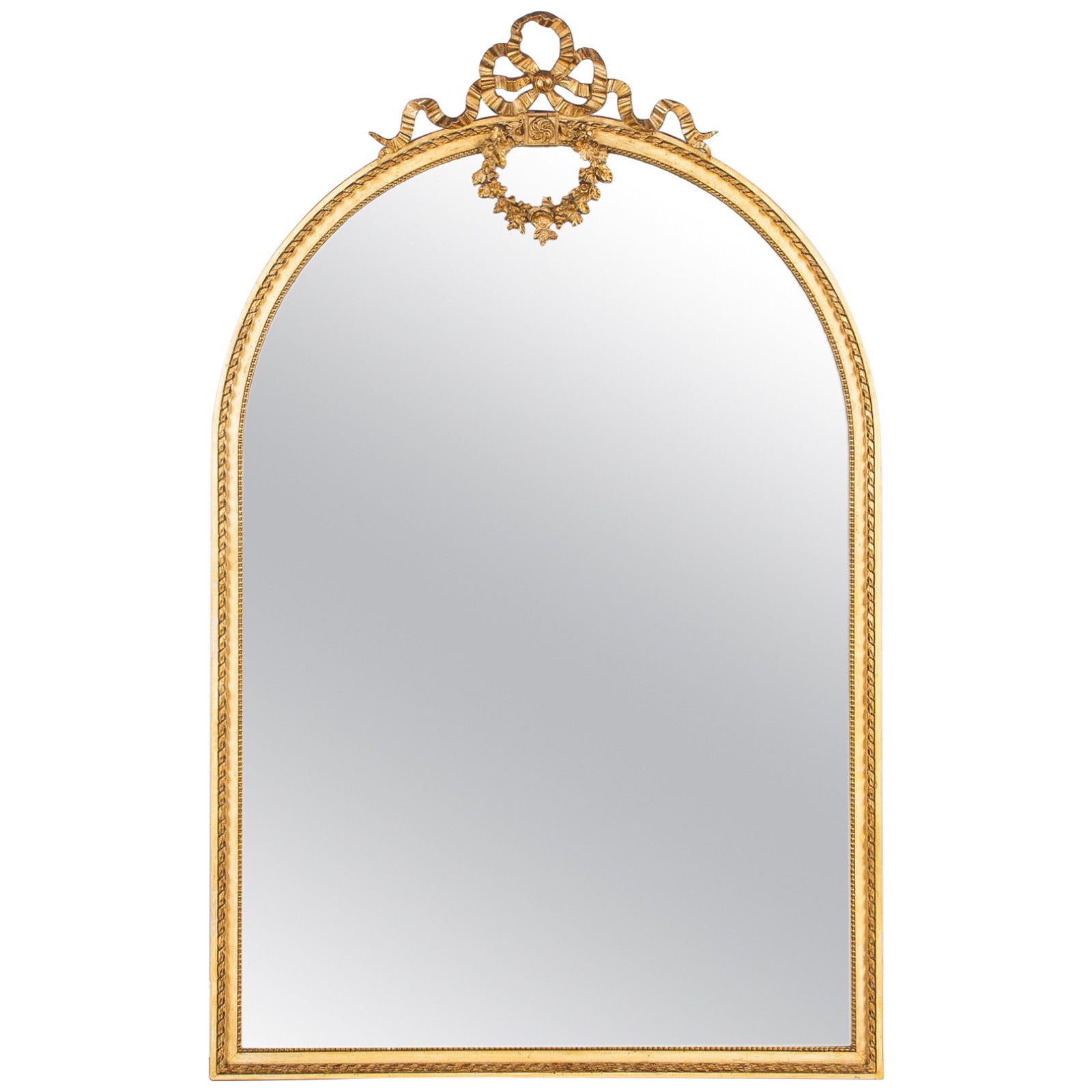 French Louis XVI Full Length Mirror, Late 1800s