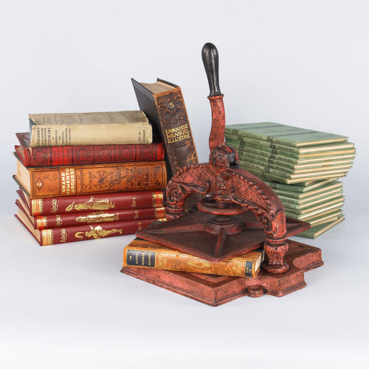 French Napoleon III Iron Book Press, circa 1870s