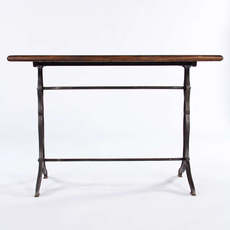 20th Century French Bistro Table with Zinc Top