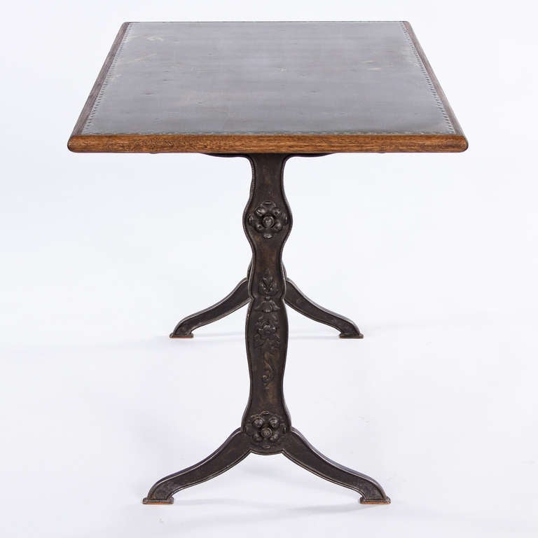 French Bistro Table with Zinc Top 2