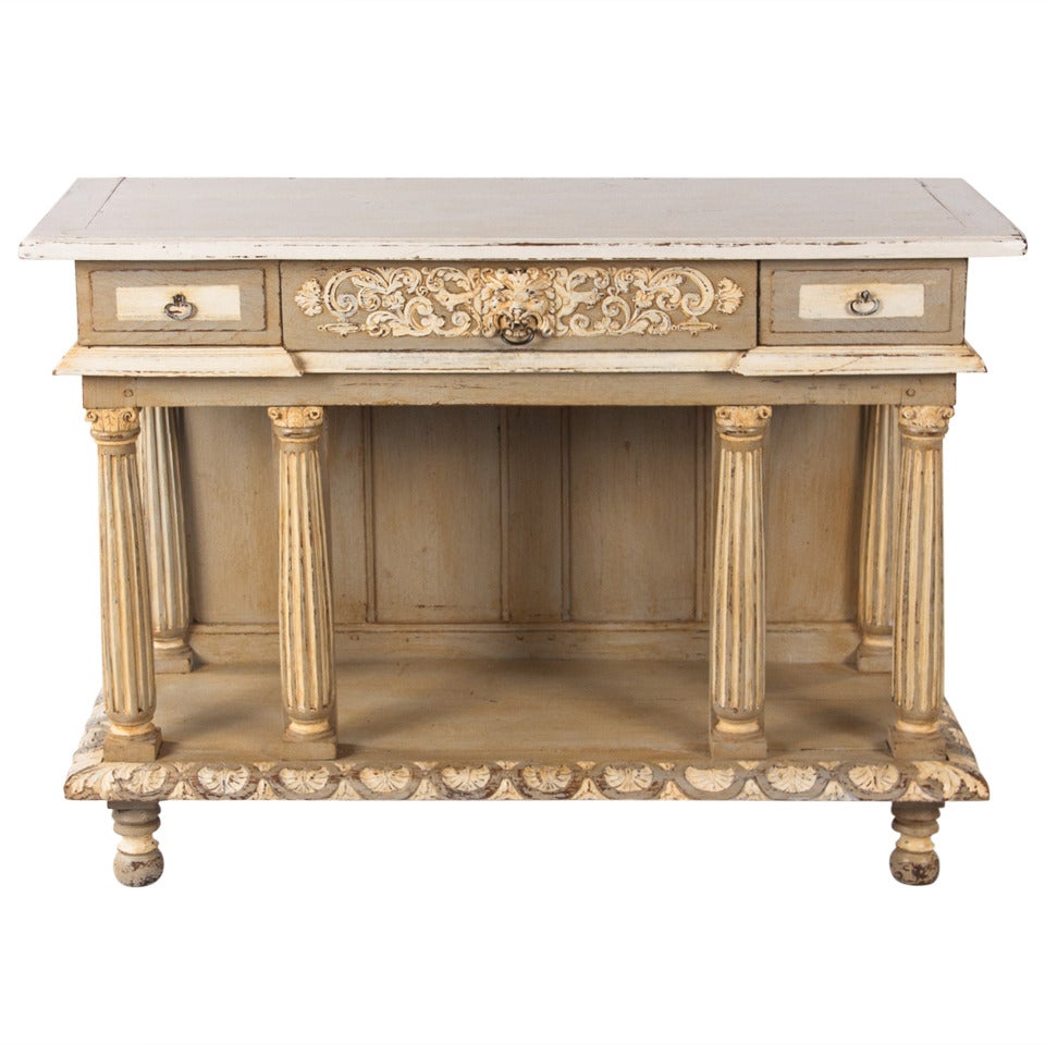 French Renaissance Revival Painted Sideboard, Late 1800s