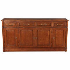 French Restauration Style Cherry Wood Enfilade Buffet, 1940s