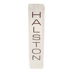 Fabulous Halston 1970's Translucent Lucite Point of Sale Tall Cube