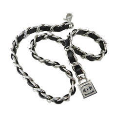 Chanel Heavy Silvertone Chain Belt - 04A