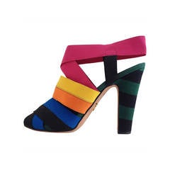 Prada Multicolored Strap Sandal