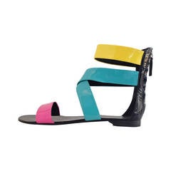 Giuseppe Zanotti Multicolor Patent Sandal