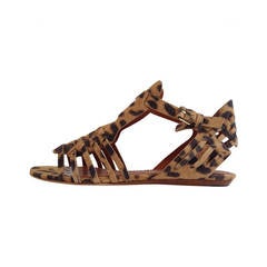Givenchy Animal Print Suede Sandals