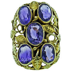 Arts & Crafts Amethyst Ring