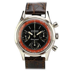 Wittnauer Stainless Steel Professional Chronograph Wristwatch circa 1950s